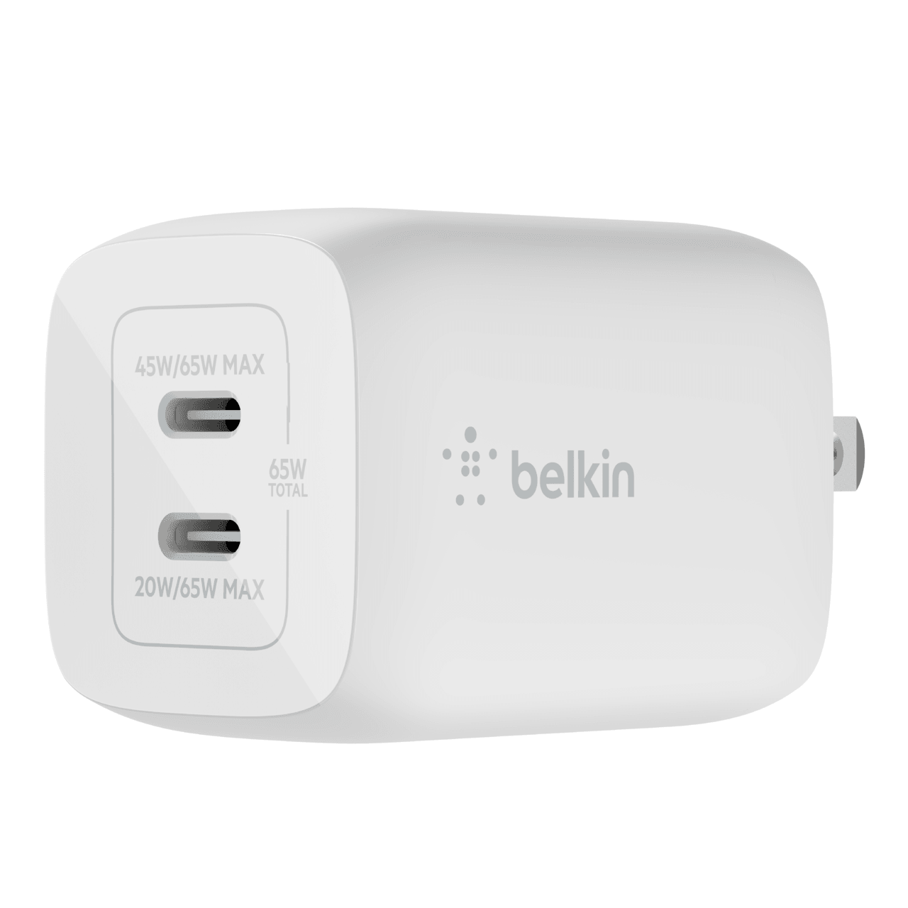 Dual USB-C® GaN Wall Charger with PPS 65W