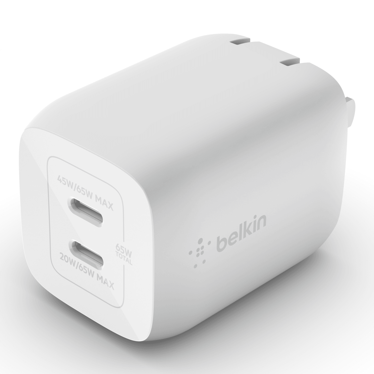 Dual USB-C® GaN Wall Charger with PPS 65W