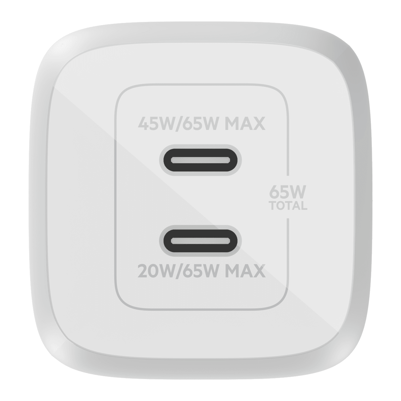 Dual USB-C® GaN Wall Charger with PPS 65W