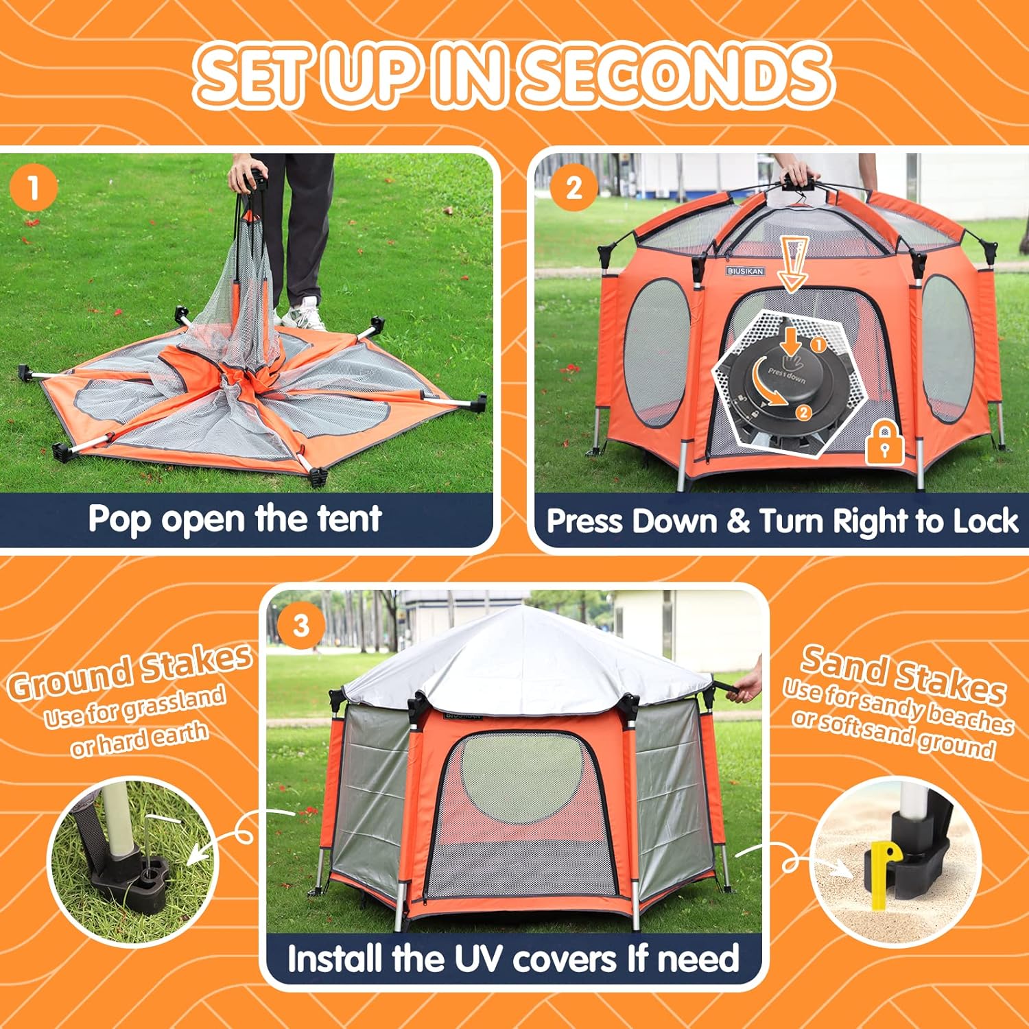 Baby Portable Tent-Indoor & Outdoor Playpen for Babies👶