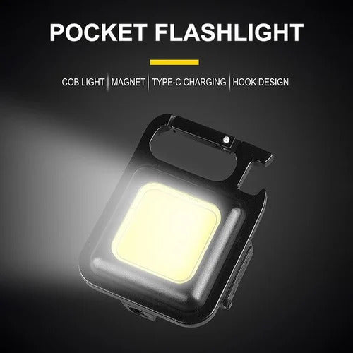 JXmalls - Mini LED COB Flashlight Keychain Light Portable Pocket