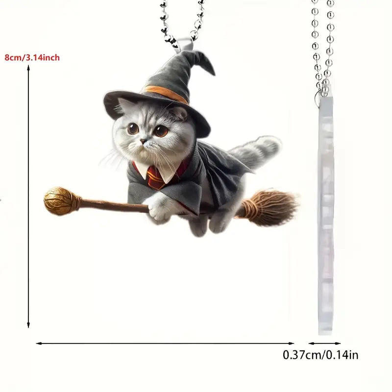 2D Acrylic  Magic Meow Charm- for Car, Bag or multiple place