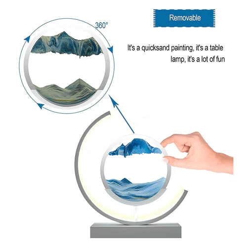 Fawes Sandscape Moving Sand with 3 Light Modes And Remote Control 12