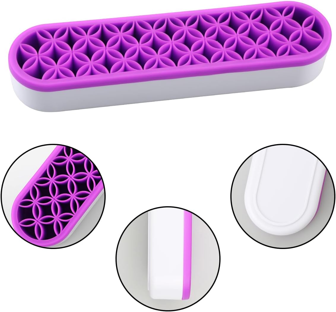 Multifunction Silicone Brush Holder -Cosmetic Storage Box & Desktop Organizers