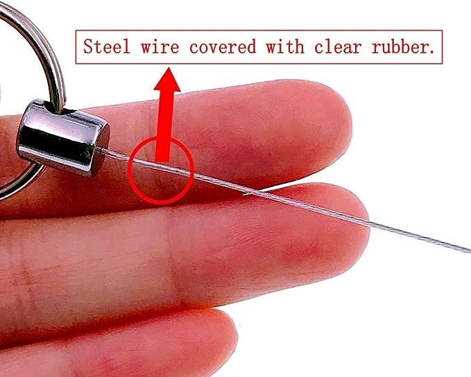 💥Multifunctional Steel Wire Key Ring || Keychain with Belt Clip🔗