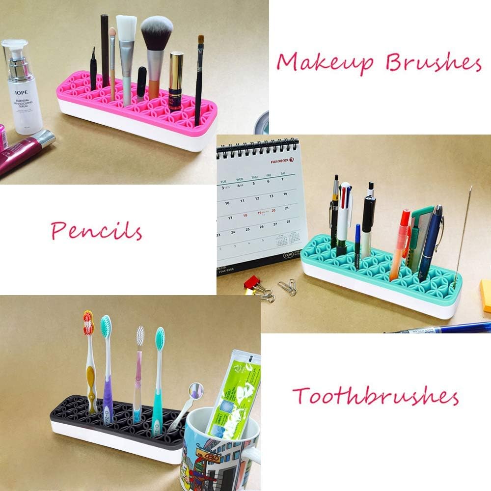 Multifunction Silicone Brush Holder -Cosmetic Storage Box & Desktop Organizers