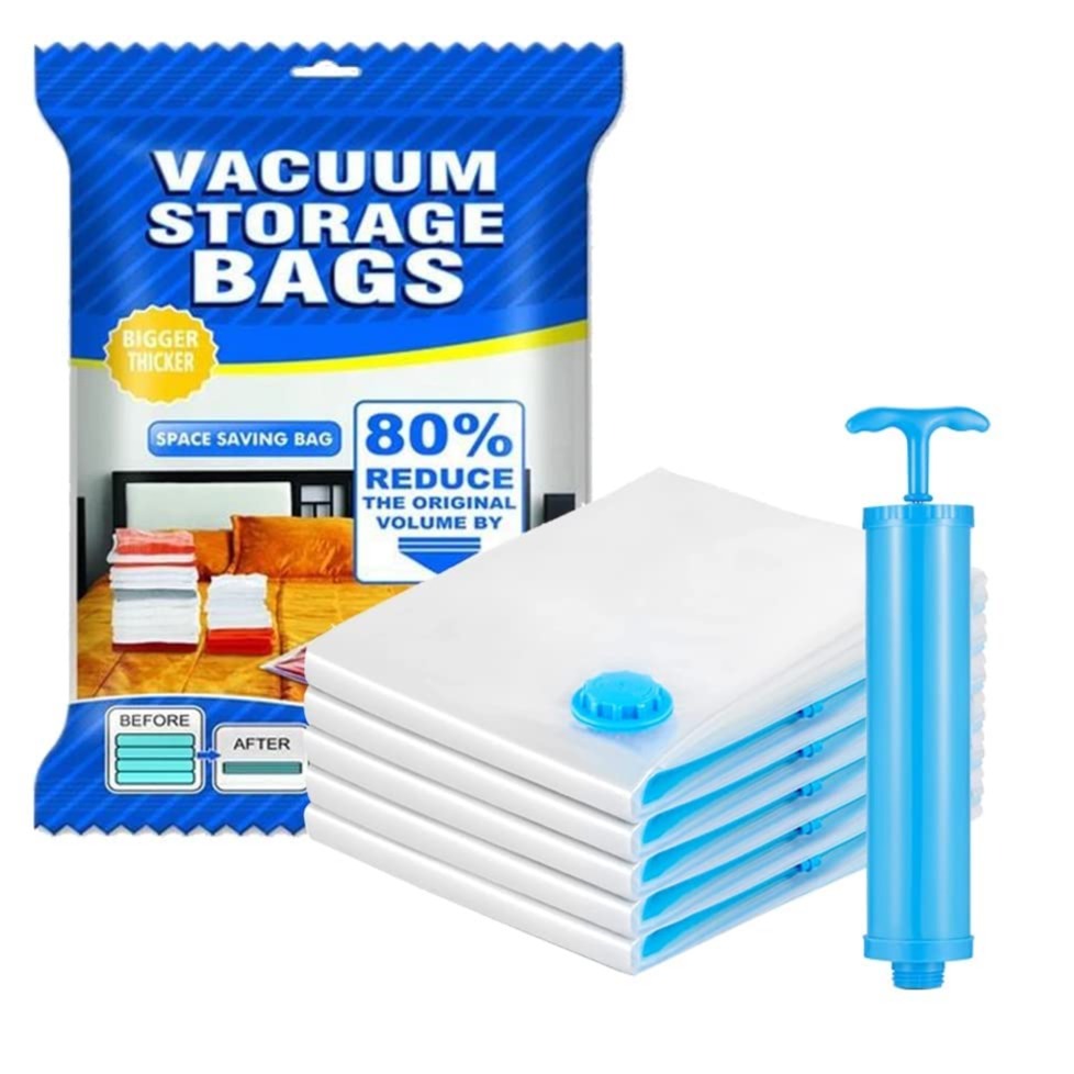 ✨Space Saving Storage Vacuum Bags (Pack of 5 & 1 hand Pump)