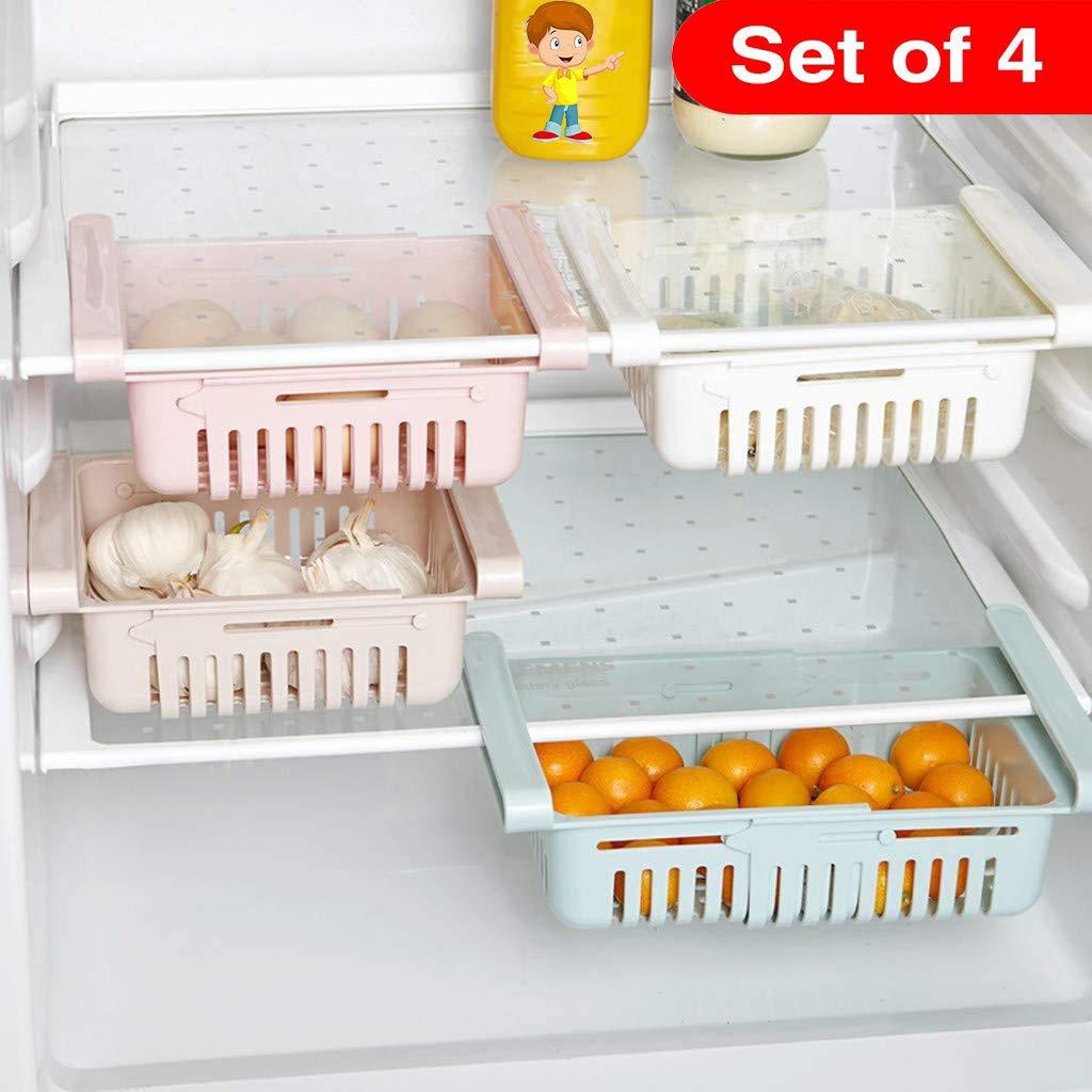 Fridge Rack - Multipurpose Fridge Storage Rack ( Pack of 4 )