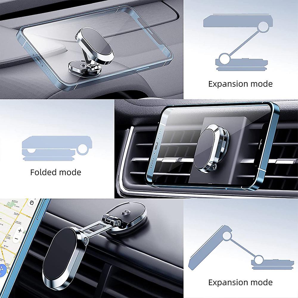 360 Degree Rotating Folding Magnetic Car Phone Holder