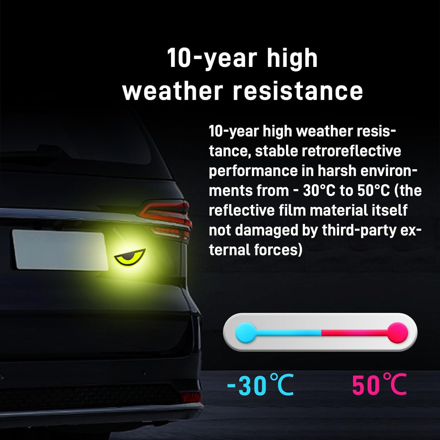 Reflective Car Stickers - Improve Your Vehicle's Visibility & Safety  (2 pcs)