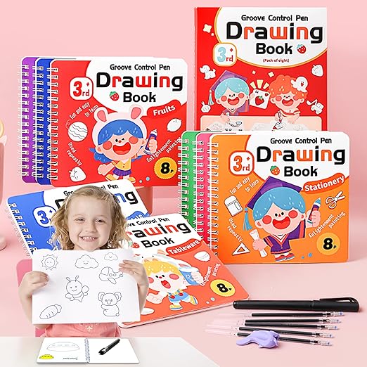 Groove Control  Reusable  Drawing Activity Pad (pack of 8 book)