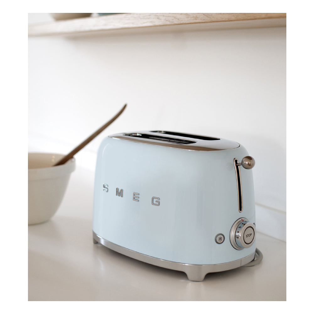 Smeg Retro Stainless Steel Pop up 2 Slice Toaster